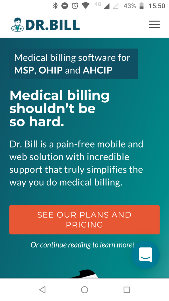 landing page mobile