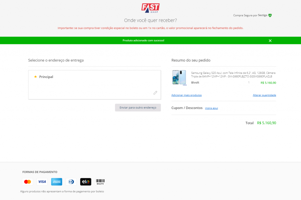 análise fast shop